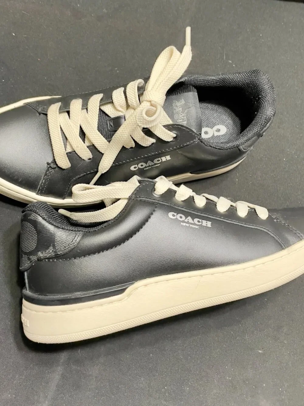 COACH Women’s -High Line Leather -Lace Up Sneakers-SIZE 6.5-Authentic